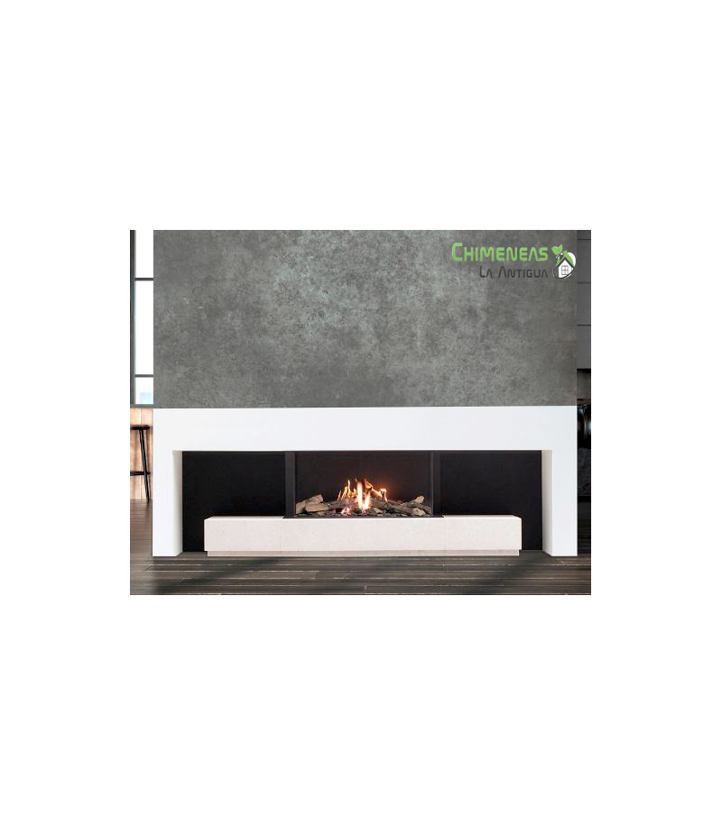 CHIMENEA DE GAS PANO 650 DOBLE ESQUINA