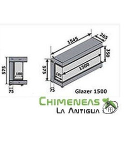 CHIMENEA ELÉCTRICA GLAZER 1500