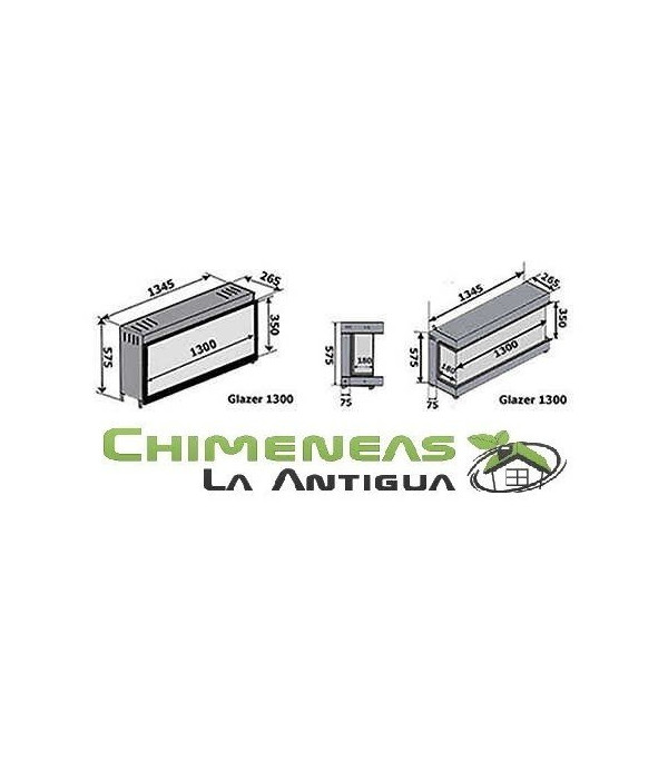 CHIMENEA ELÉCTRICA GLAZER 1300