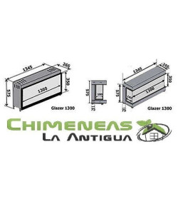 CHIMENEA ELÉCTRICA GLAZER 1300