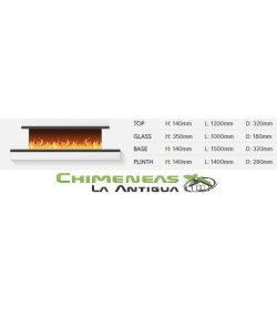CHIMENEA ELÉCTRICA CON MUEBLE EXO 1000