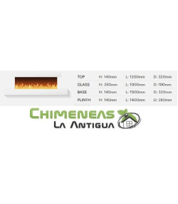 CHIMENEA ELÉCTRICA CON MUEBLE IONA 1000
