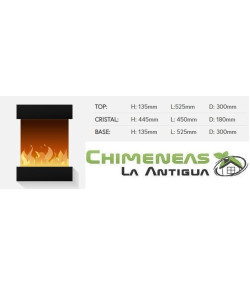 CONJUNTO COMPLETO CHIMENEA ELÉCTRICA LUCA 450