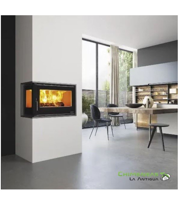 INSERTABLE DE LEÑA A-100-2 THERMIC (un cristal lateral)