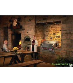 BARBACOA DE GAS SERIE 700 INTEGRADA DE 38 con quemador trasero infrarrojo