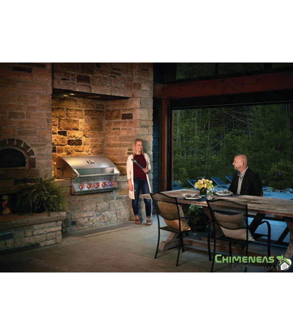 BARBACOA DE GAS SERIE 700 INTEGRADA DE 38 con quemador trasero infrarrojo