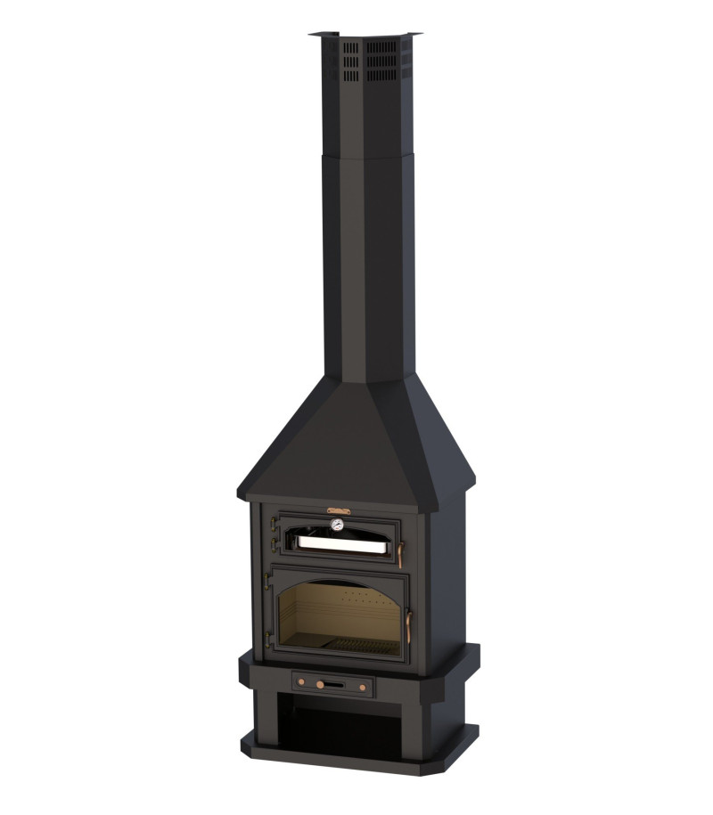 CHIMENEA METALICA CON HORNO EBRO