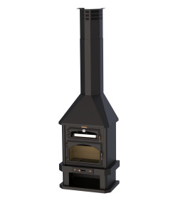 CHIMENEA METALICA CON HORNO EBRO