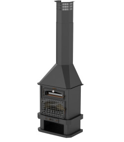 CHIMENEA METALICA CON HORNO EBRO