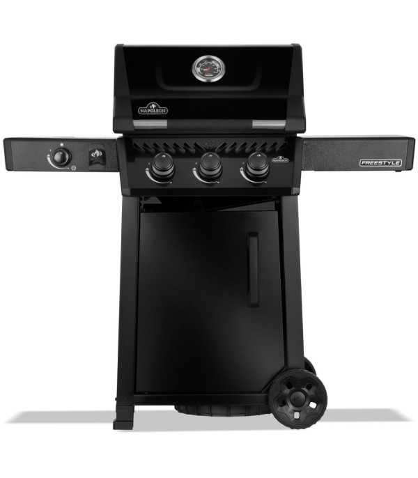 BARBACOA DE GAS FREESTYLE 365, 3 quemadores, quemador lateral tipo horno, negra