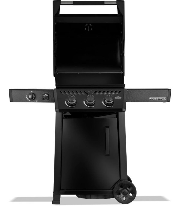 BARBACOA DE GAS FREESTYLE 365, 3 quemadores, quemador lateral tipo horno, negra