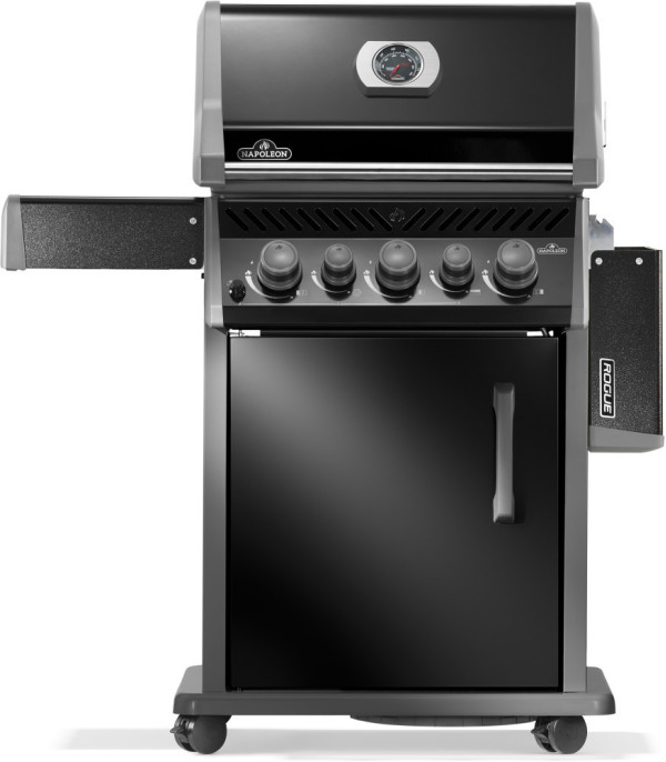 BARBACOA DE GAS ROGUE 425, con quemador lateral y trasero, negra