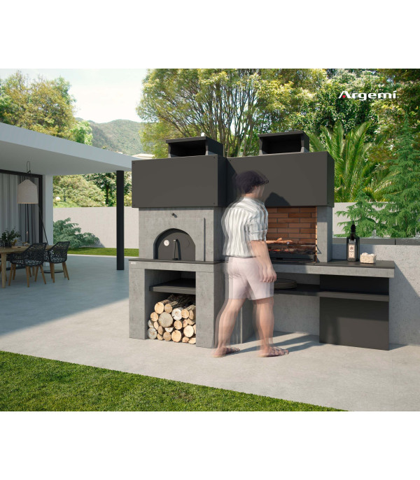 BARBACOA DE LEÑA MÓNACO CON HORNO