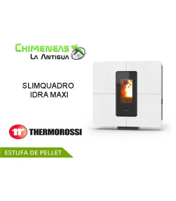 ESTUFA DE PELLET SLIMQUADRO IDRA MAXI