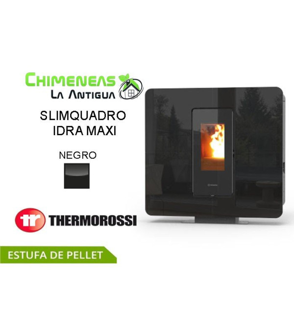 ESTUFA DE PELLET SLIMQUADRO IDRA MAXI