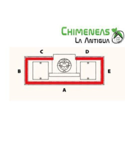 CHIMENEA DE GAS DANTA 500 CINCO  CARAS