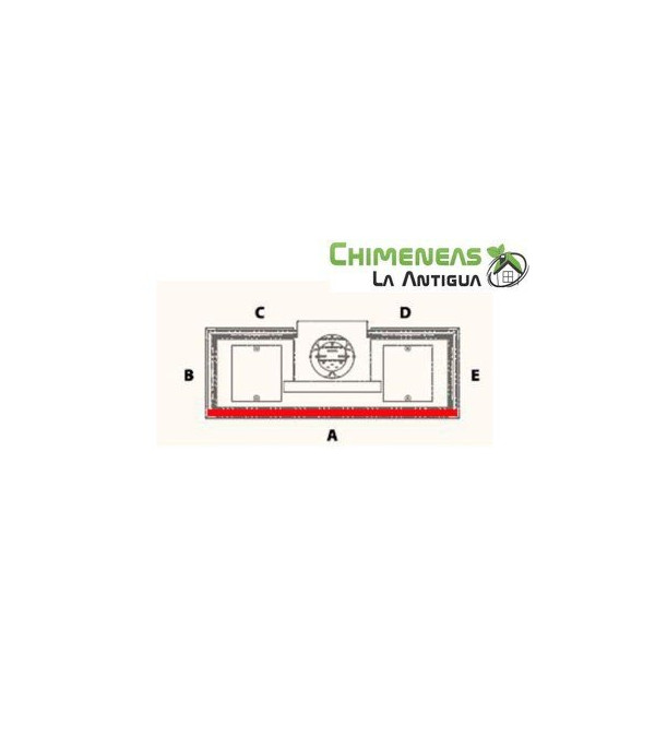 CHIMENEA DANTA 800 FRONTAL