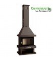 CHIMENEA METÁLICA DE LEÑA MODELO C-200 (CRISTAL SERIGRAFIADO)