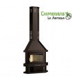 CHIMENEA METÁLICA DE LEÑA RINCONERA MODELO C-200 R